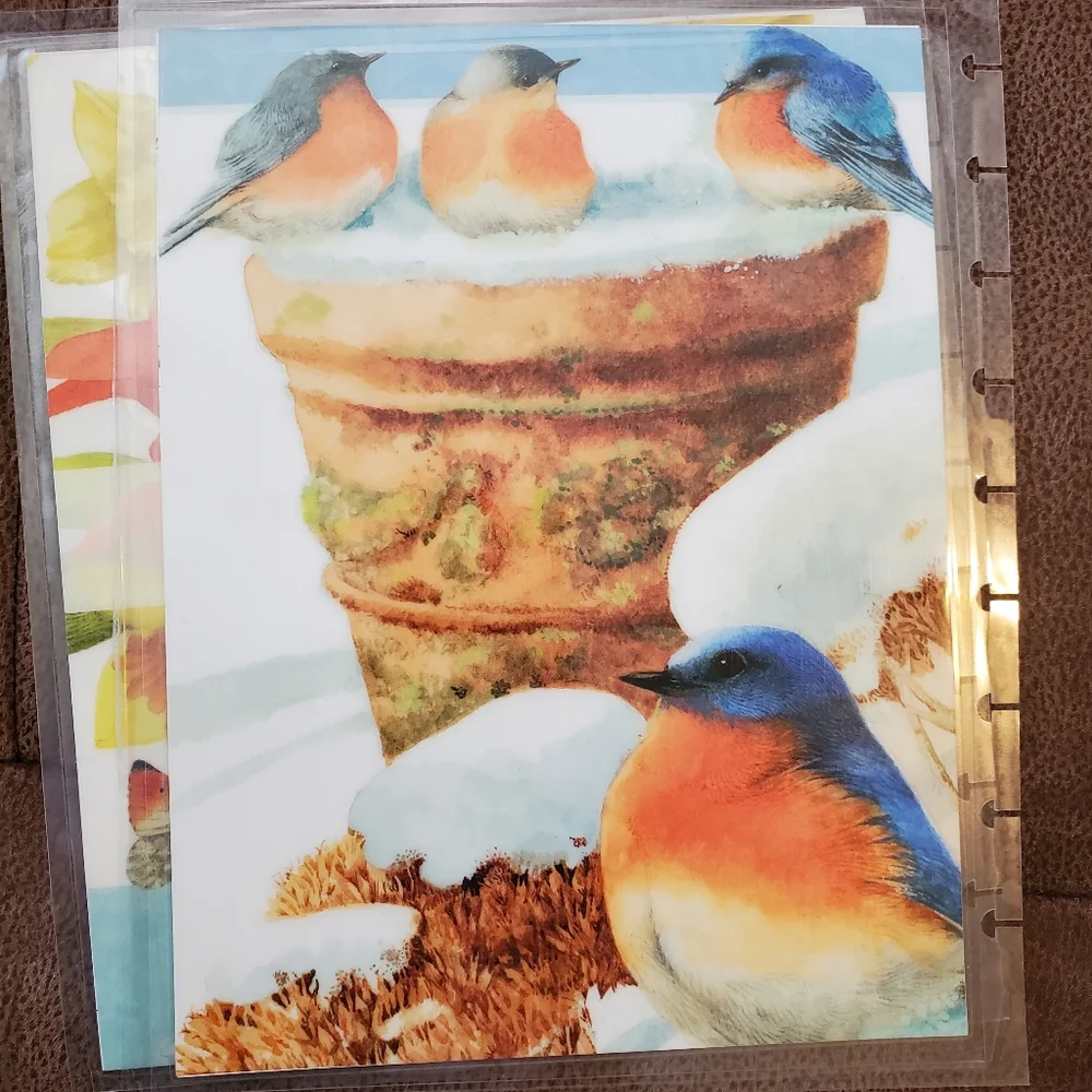 Homemade cover for a Classic size Disc Bound Planner Marjolein Bastin daffodils